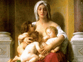 Az örök nőnem isteni princípiuma - Asszony gyermekekkel (William Bouguereau)