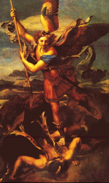 Raffaello Sanzio - Szent Mihály arkangyal legyőzi a sátánt