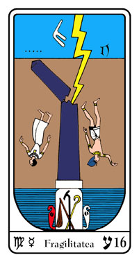 Tarot, Arcanul Nr.16 al Tarotului, Tarotul Egiptean, Turnul Trăsnit
