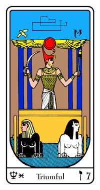Tarot, Arcanul Nr.7 al Tarotului, Tarotul Egiptean, Triumful
